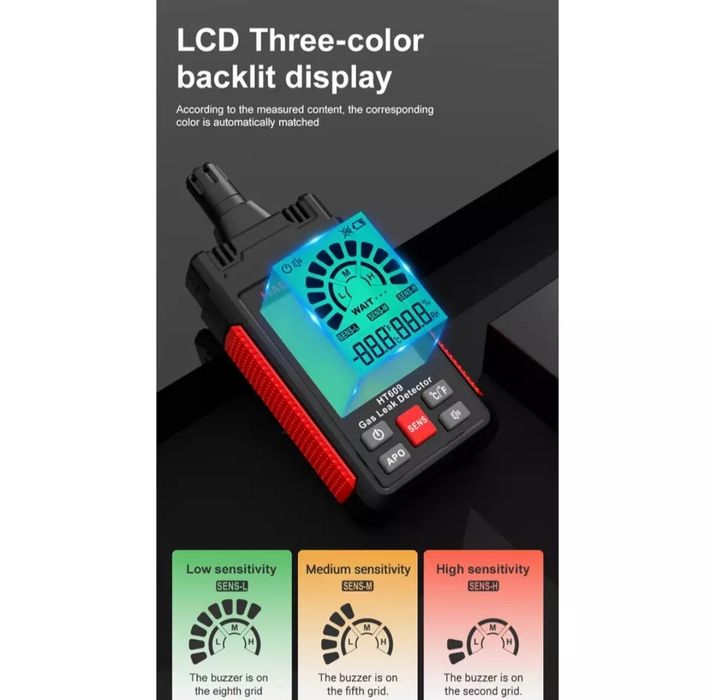 Скидка! Газоанализатор, Газовый детектор, тестер газа HABOTEST HT609