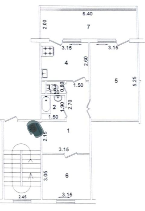 Продаётся 2/3/5 на Карасу-2 с квадратным коридором и балконом 2х6
