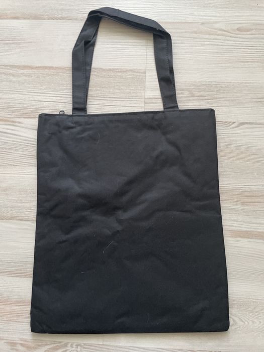 Сумка шоппер черный с кошкой