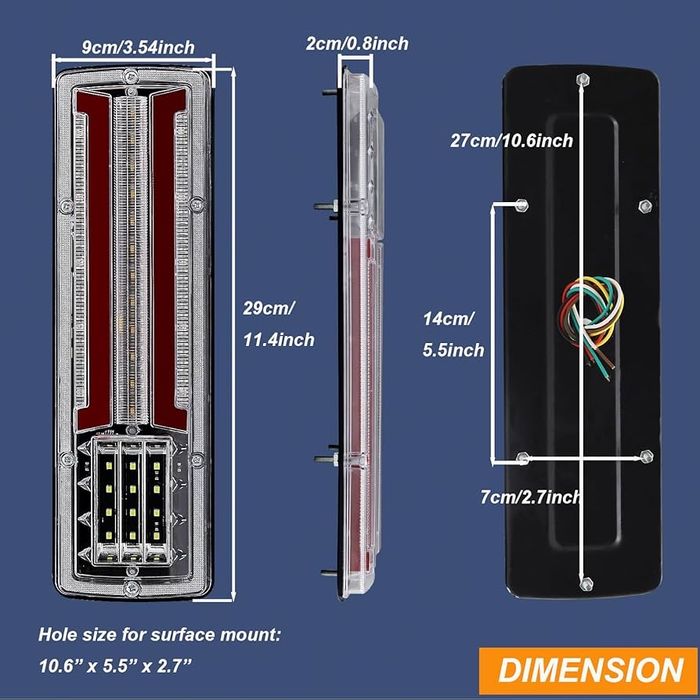 Jose задни светлини за ремарке,бус,камион,кемпер 11,4”