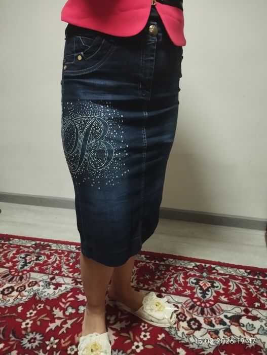 Костюмы, юбки джинсовые