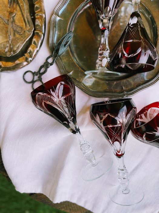 Бохемски кристални чаши за вино