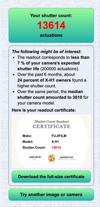 Fujifilm X-H1 видеокамера