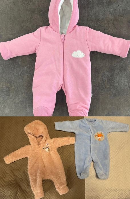 Бебешки зимни гащеризони 0-3 месеца