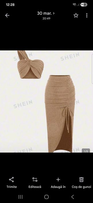 Set shein top/fustă