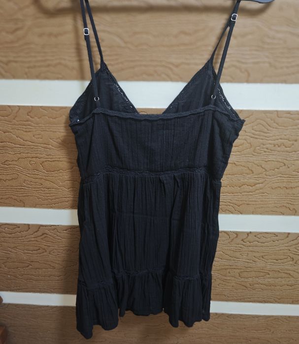 Черна лятна рокля ZARA