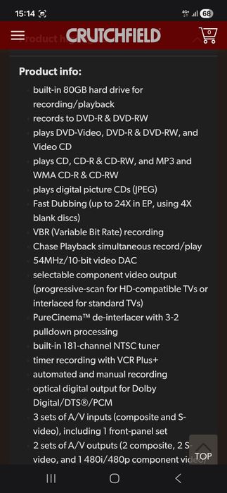 DVD recorder Pioneer DVR-520H
