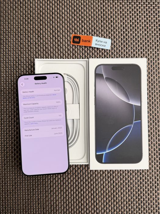 НОВ! 512Gb*ЛИЗИНГ* iPhone 16 Pro Max Black Titanium / Гаранция