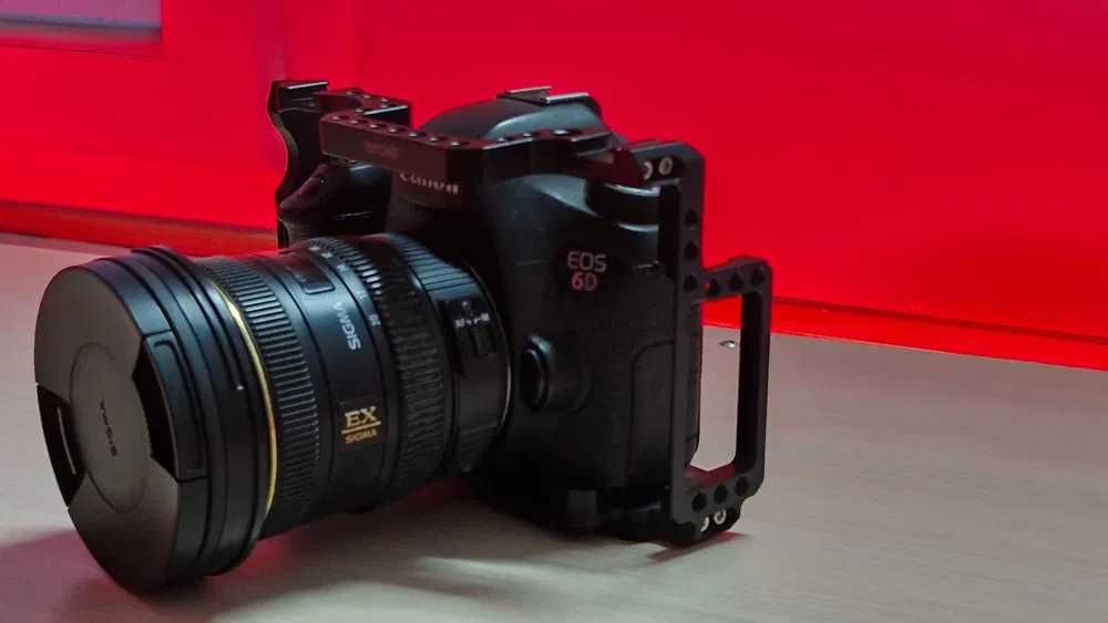 Canon 6D с клеткой и широкоугольный объектив Sigma 10–20