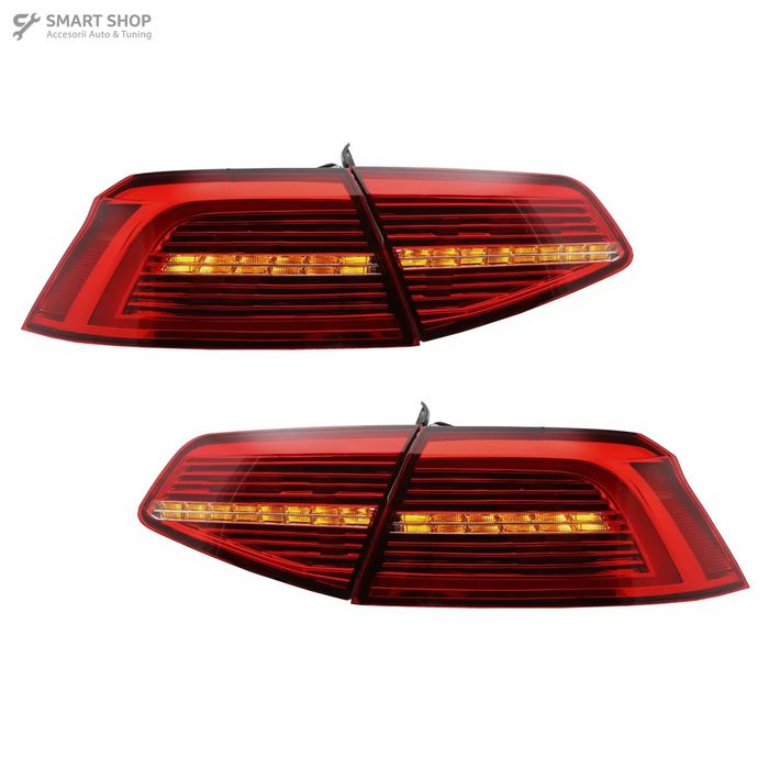 Stopuri LED compatibil cu VW Passat B8 3G (2015-2019) Sedan Matrix R line cu semnal dinamic
