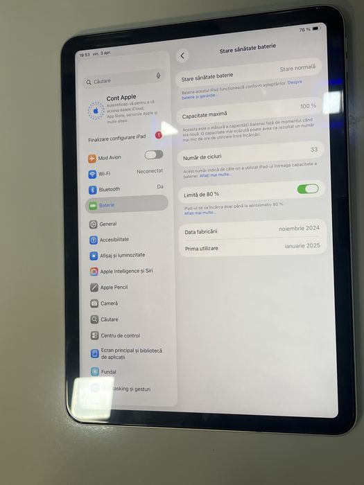 iPad Air 11 / M2 / NOUA / 100% Battery