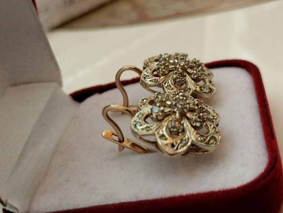 Советские серьги 583 пробы