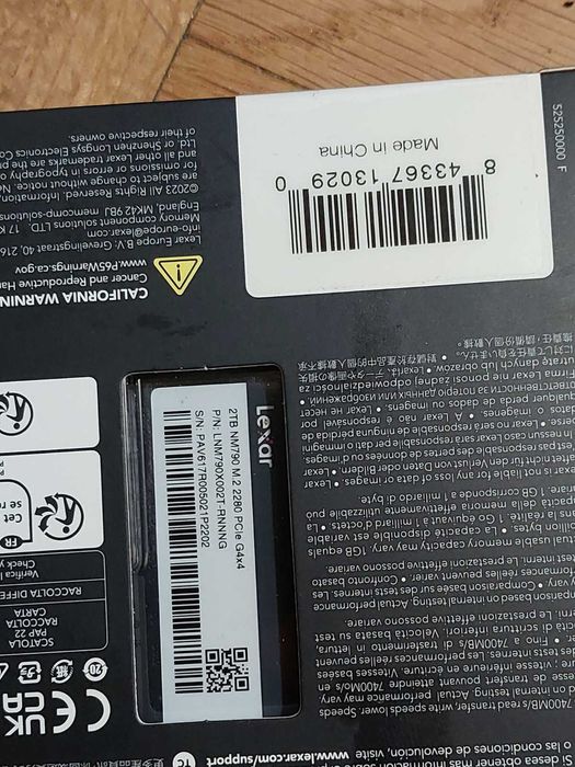 2TB M.2 NVMe Lexar NM790 (Нови)