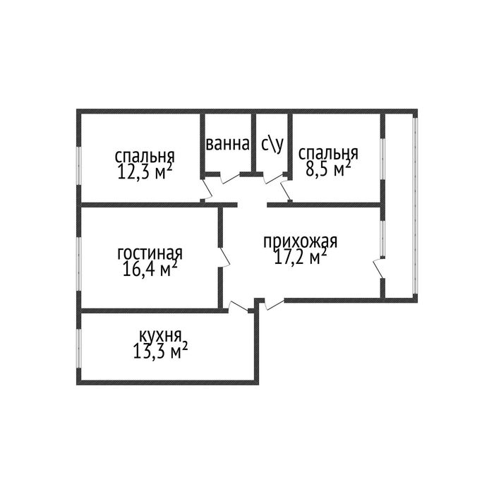 продам 3х комнатную квартиру на кск