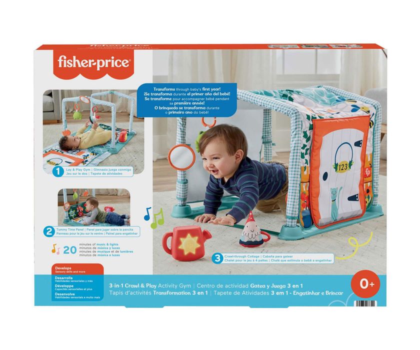Активна гимнастика 3в1 Fisher Price, пълзи и играй