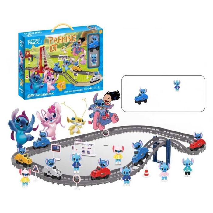 Писта Стич с две коли с звуци и светлини