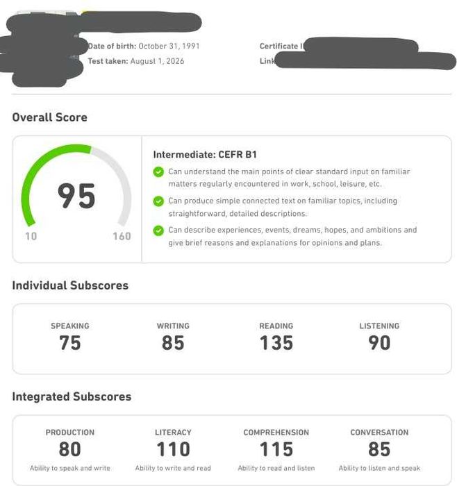 TOEFL Ibt и Duolingo