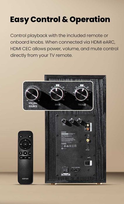 Edifier R2750DB MKII новинка! Порт SUB OUT/Bluetooth 6.0/HDMI/Hi-Res