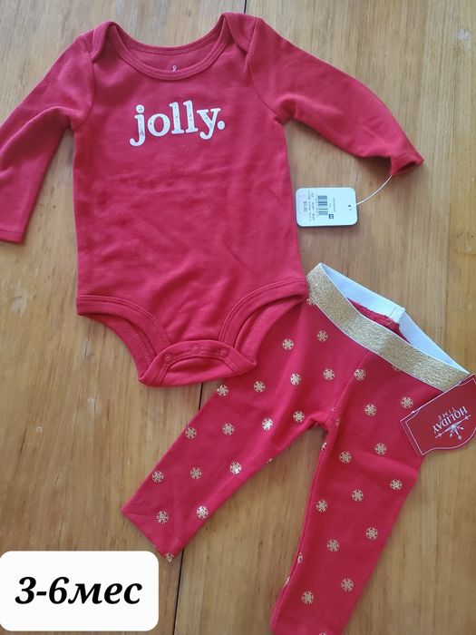 Коледни бебешки дрешки