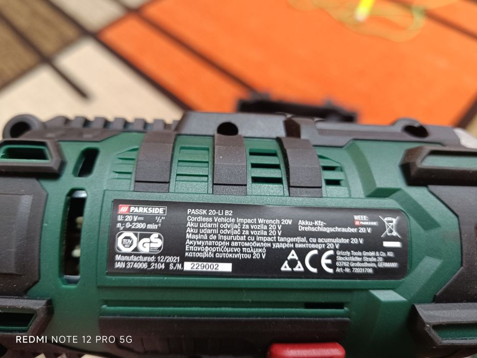 Гайковерт Parkside PASSK 20-LI B2