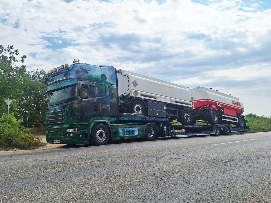 Cisternă  18100l  apă,UAN,motorină  aluminiu  pe perne pentru  agricultură