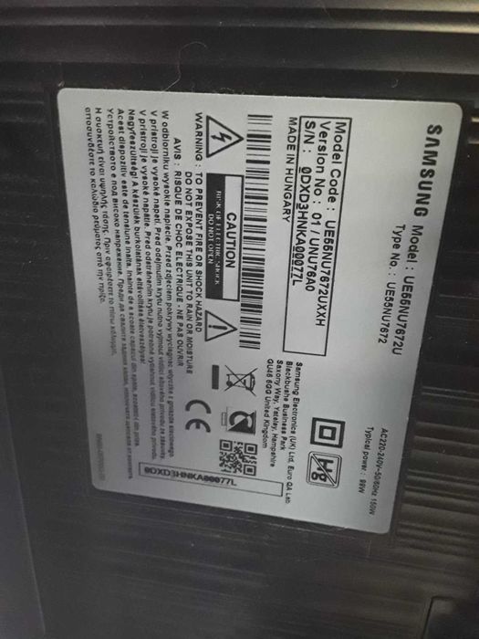 Телевизор Самсунг ,Samsung ve55nv767zuxxn 100w. за части