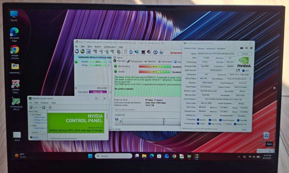 15.6' HP ZBook G7 Intel Core i7-10750H/NVIDIA RTX 2070 8GB/32GB/1TB SSD/Бат.5ч.
