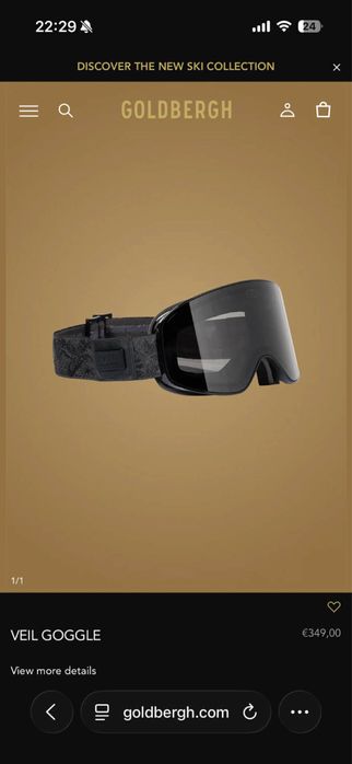 Дамски ски каска и очила Goldbergh