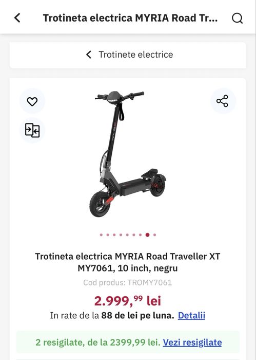 Trotineta electrica MYRIA Road Traveller XT MY7061