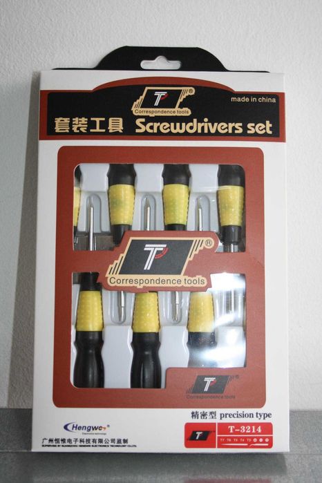 Комплект финни отверки Hengwc T-3214 за ремонт на телефони и др.