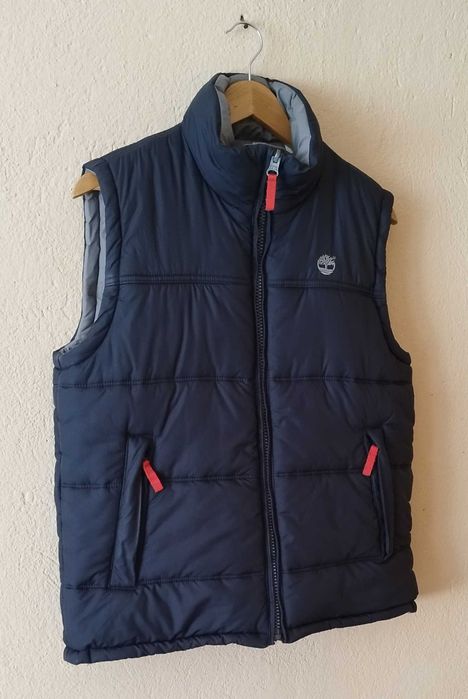 100% Оригинален страхотен мъжки ватиран елек с две лица TIMBERLAND!