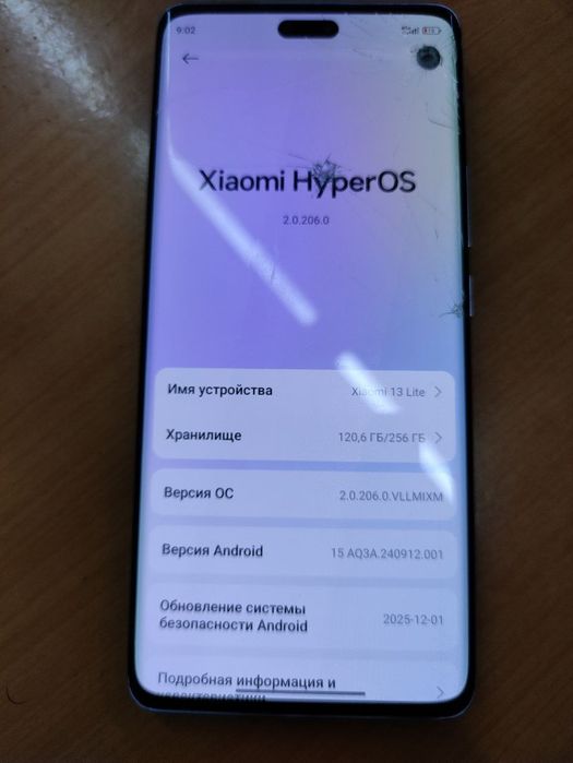 Xiomi 13 lite 8/256 разбитый экран все остальное в хорошем состоянии