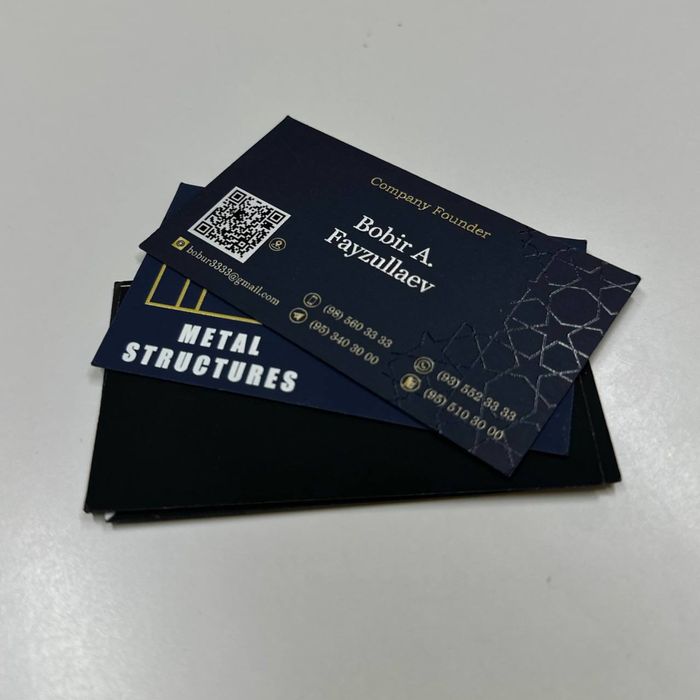 Tachkover va Shaffof vizitkalar