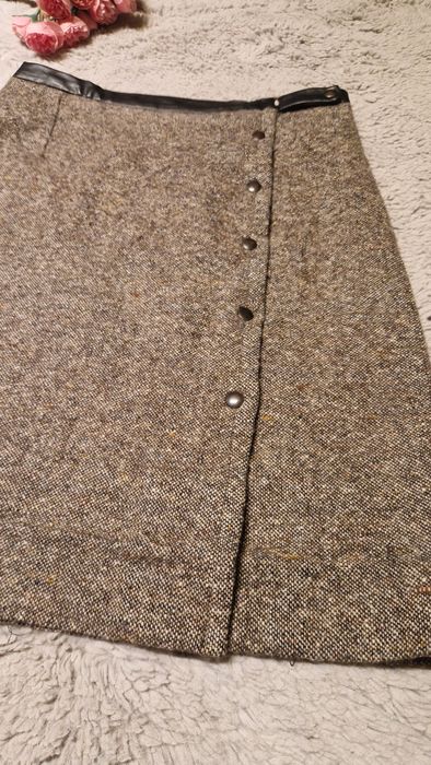 Fusta midi, lâna in compozitie, firma La City