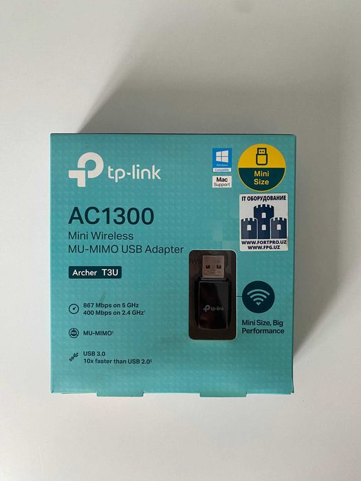 Компактный Wi-Fi адаптер TP-Link AC1300 (Archer T3U) USB 3.0