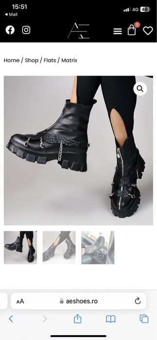 Ghete piele, interior exterior, noi! Marimea 40.