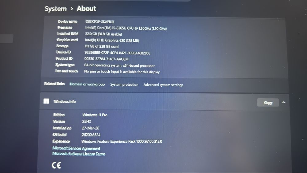 HP EliteBook 850 G6 32GB RAM Stare Foarte Buna