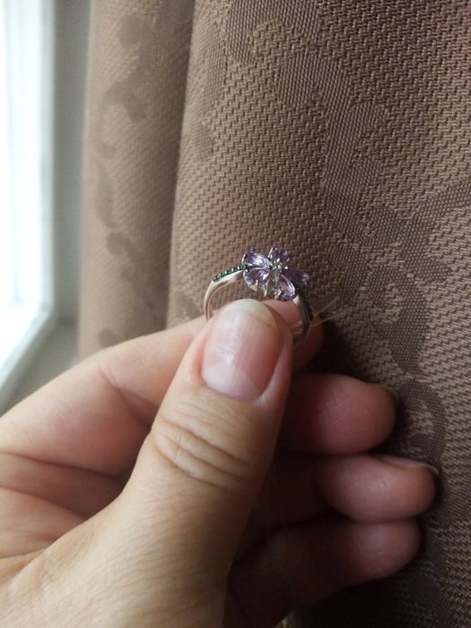 Помолвочное кольцо серебро 18 размер