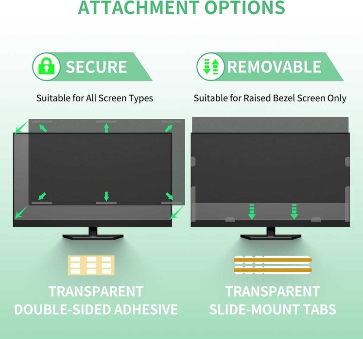 DEJIMAX 32-инчов екранен филтър за поверителност за 16:9 монитори