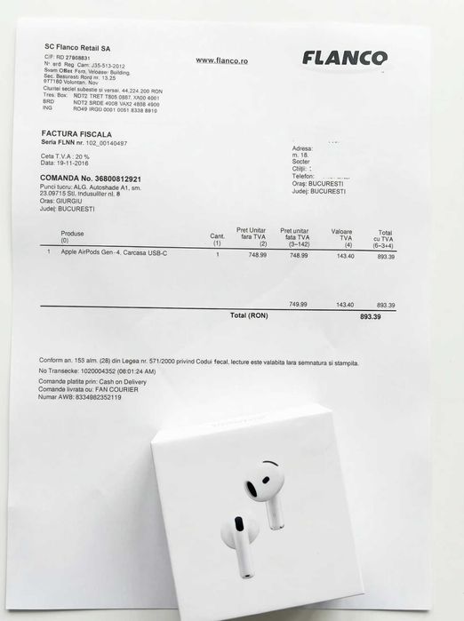 Casti AirPods 2gen Pro