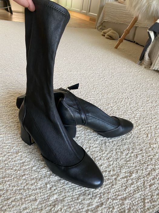 Cizme tip botine NOI din piele naturala foarte moale Massimo Dutti, 38