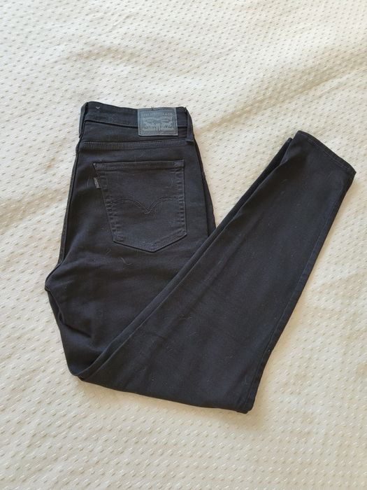 Blugi damă Levi’s 721 High Rise Skinny - Negri, W30 L30 (Stare foarte bună)