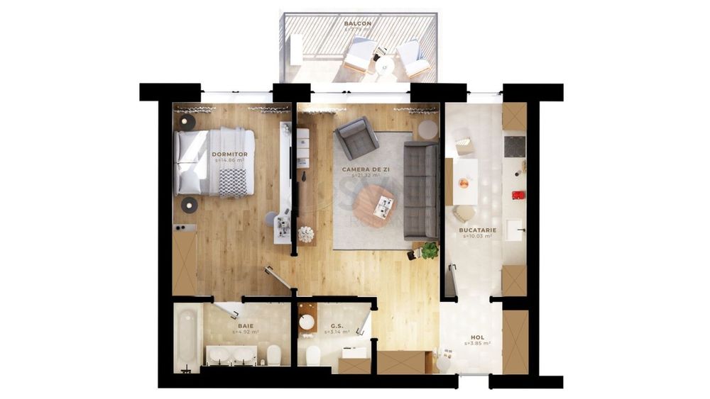 Tunari Sunlight Residence I 2 Camere Modern