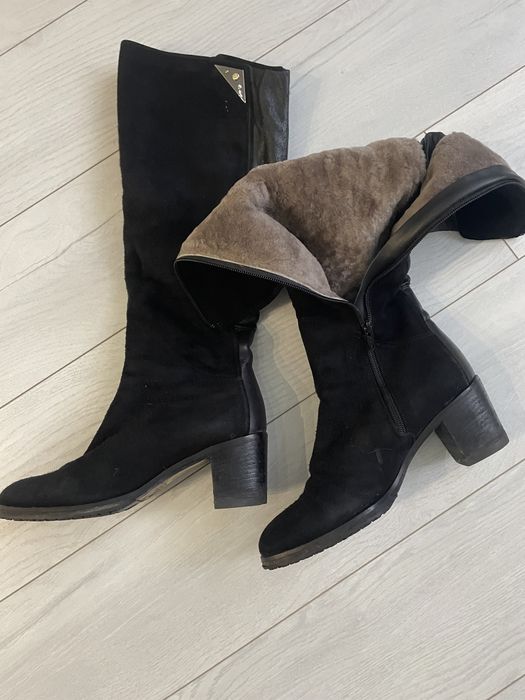 Женские сапоги зимние замшевые 36 размер