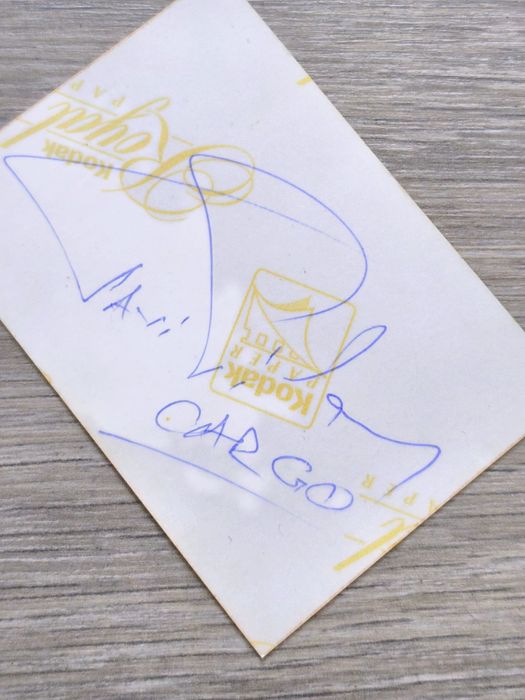 Autograf original Tavi Pilan (Cargo) + ramă foto – colecție