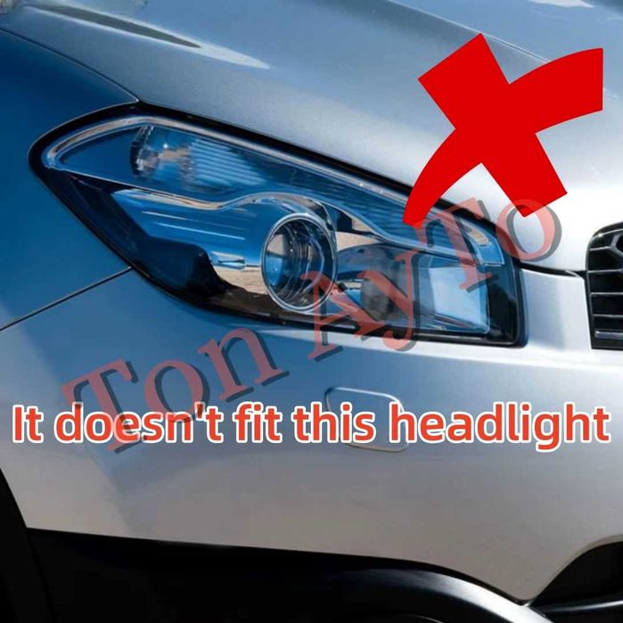 Стъкла Капаци Нисан Кашкай Qashqai Nissan 2007 - 2010 Комплект Стъкла Фарове Капаци