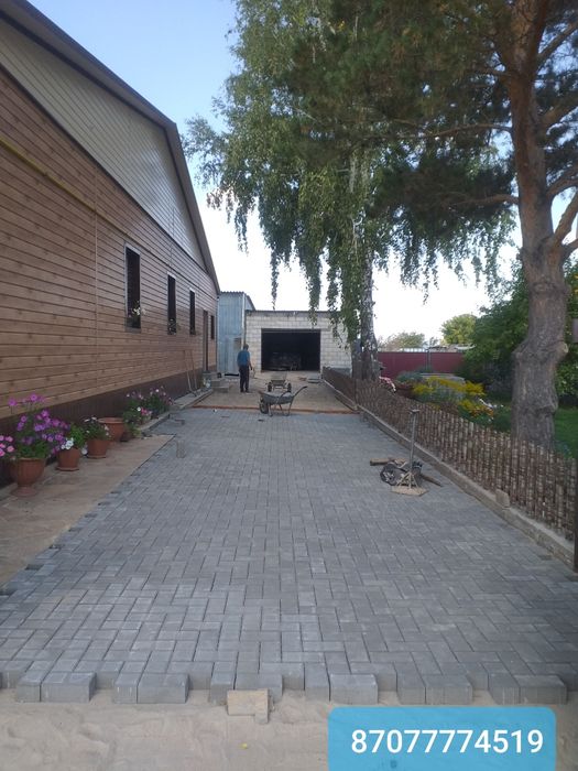 Укладка брусчатки. Установка поребрика - Cтроительные услуги Астана на Olx