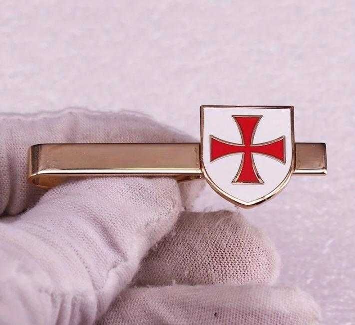 Изящни Мъжки Копчета за Ръкавели Рицарски Тамплиерски Кръст Масонски