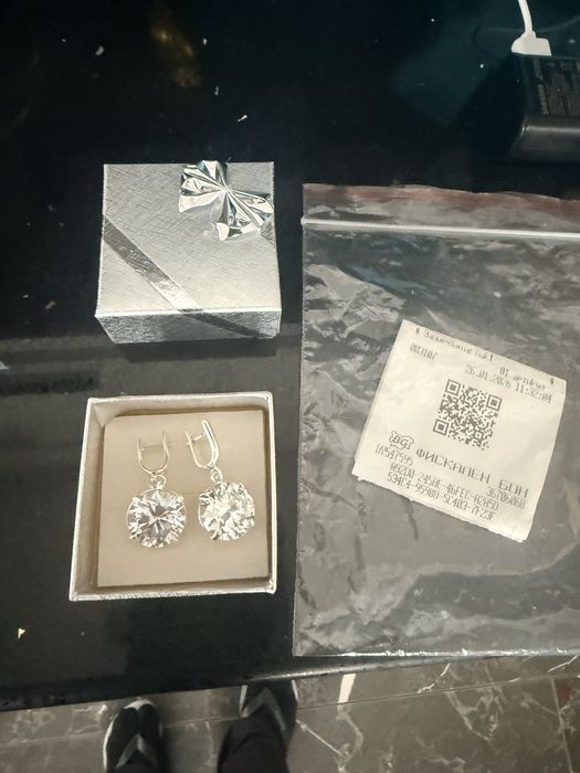 Сребърни обици-ръчна изработка