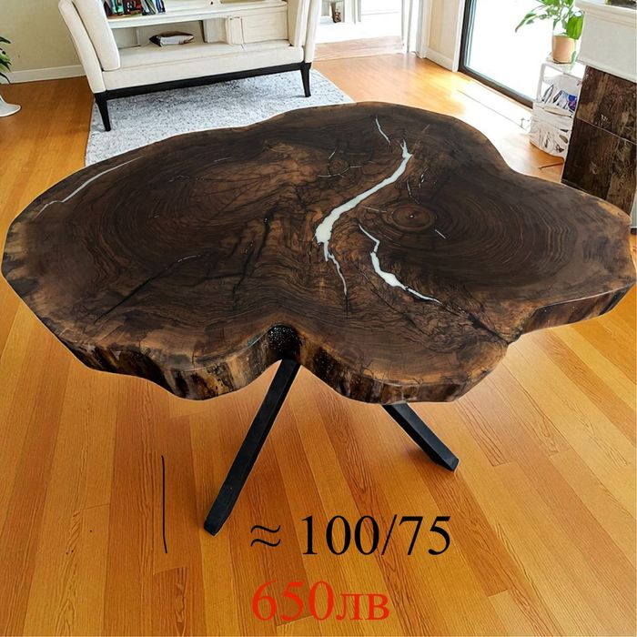 Уникални ръчно изработени маси и интериор от дърво и епоксидна смола